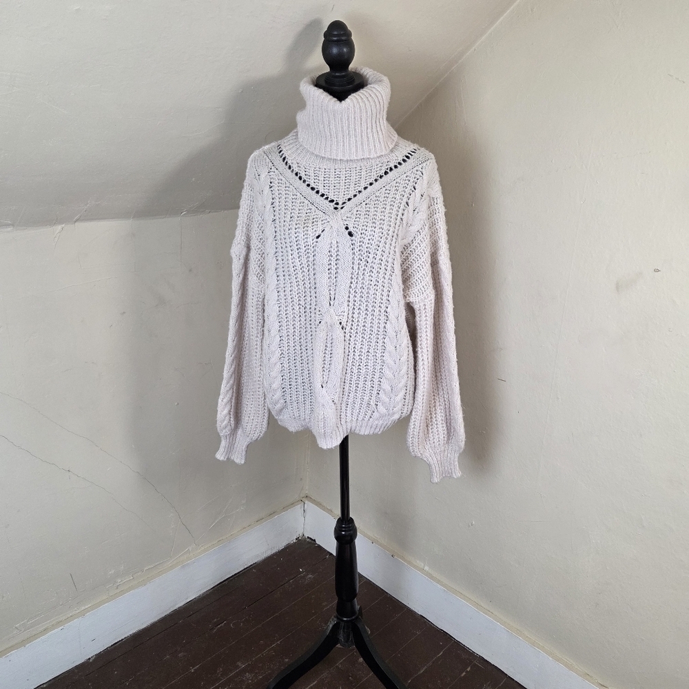 Dreamers Turtleneck Pullover Women's Sweater Casual Knit Size M